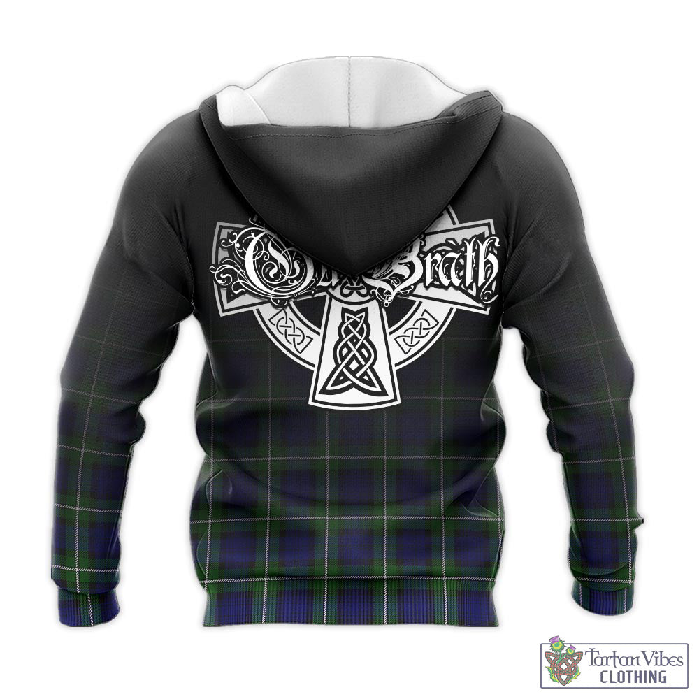 Tartan Vibes Clothing Forbes Modern Tartan Knitted Hoodie Featuring Alba Gu Brath Family Crest Celtic Inspired