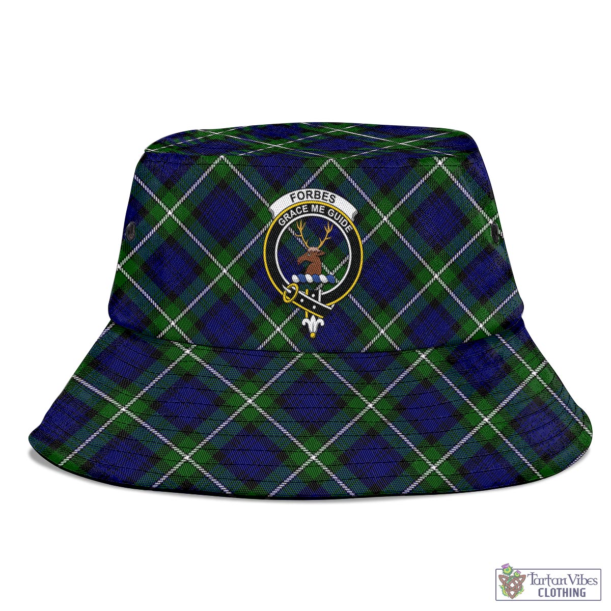 Tartan Vibes Clothing Forbes Modern Tartan Bucket Hat with Family Crest