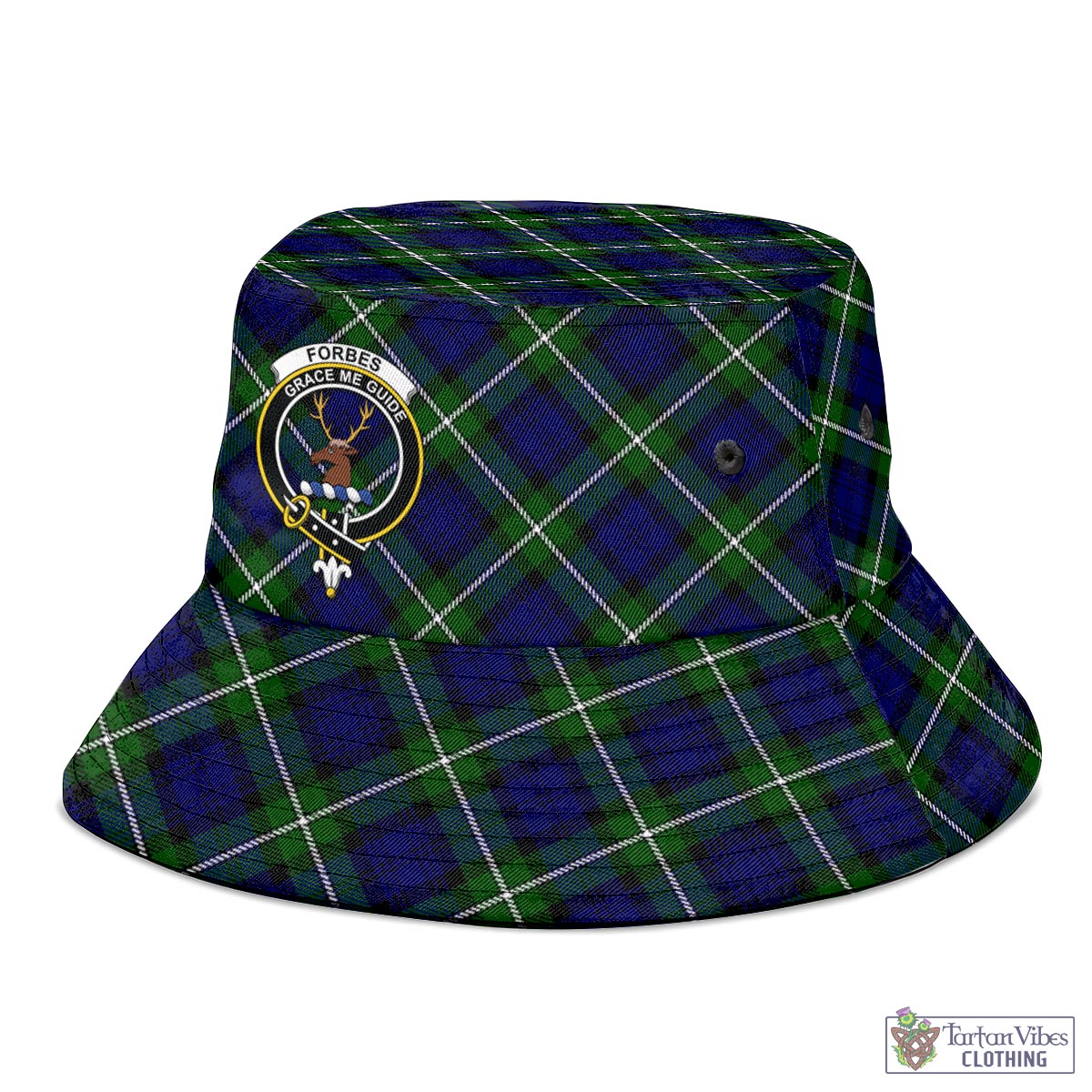 Tartan Vibes Clothing Forbes Modern Tartan Bucket Hat with Family Crest