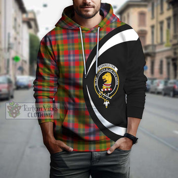 Forrester (Foster) Tartan Hoodie with Family Crest Circle Style