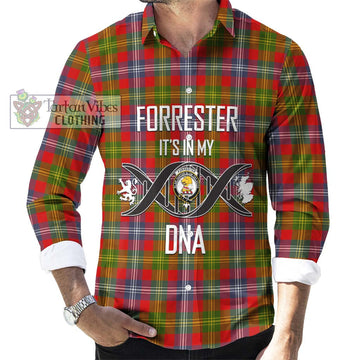 Forrester (Foster) Tartan Long Sleeve Button Shirt with Family Crest DNA In Me Style