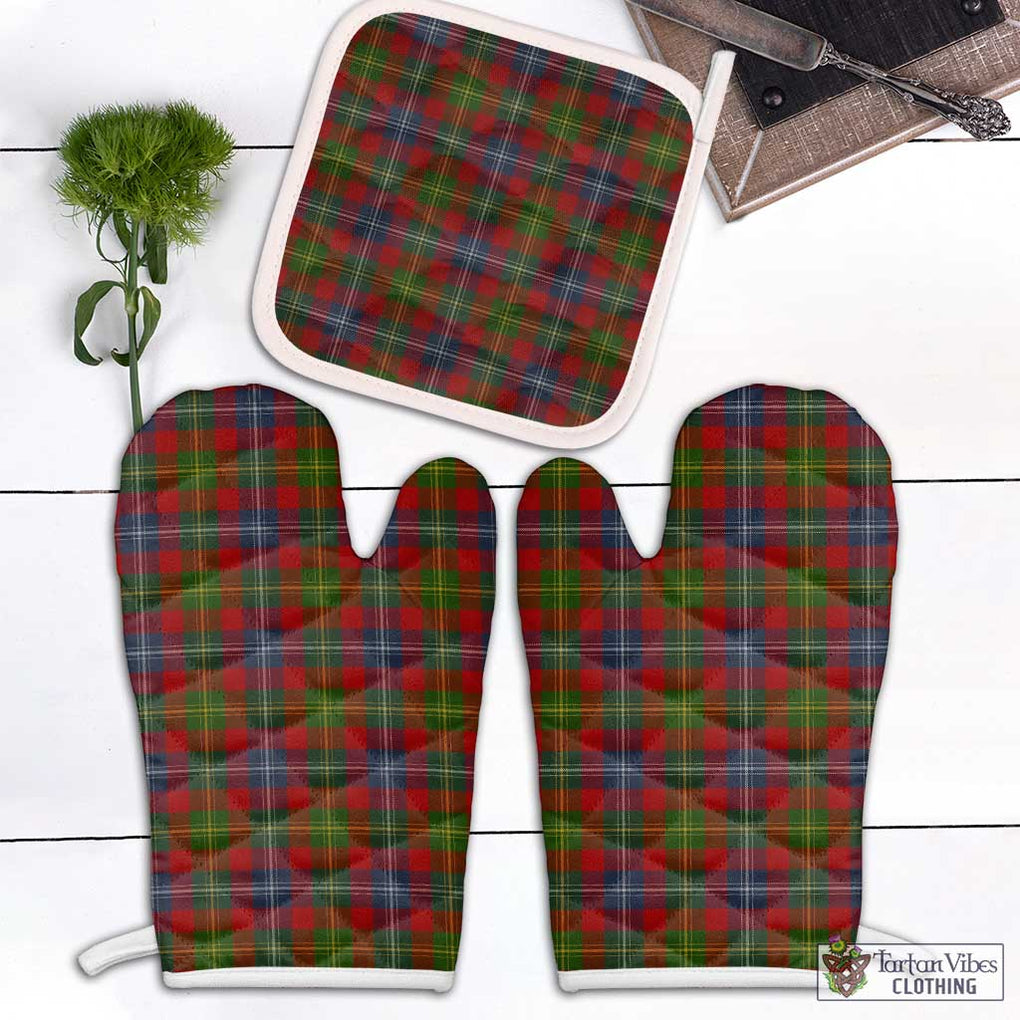 Forrester (Foster) Tartan Combo Oven Mitt & Pot-Holder White - Tartan Vibes Clothing