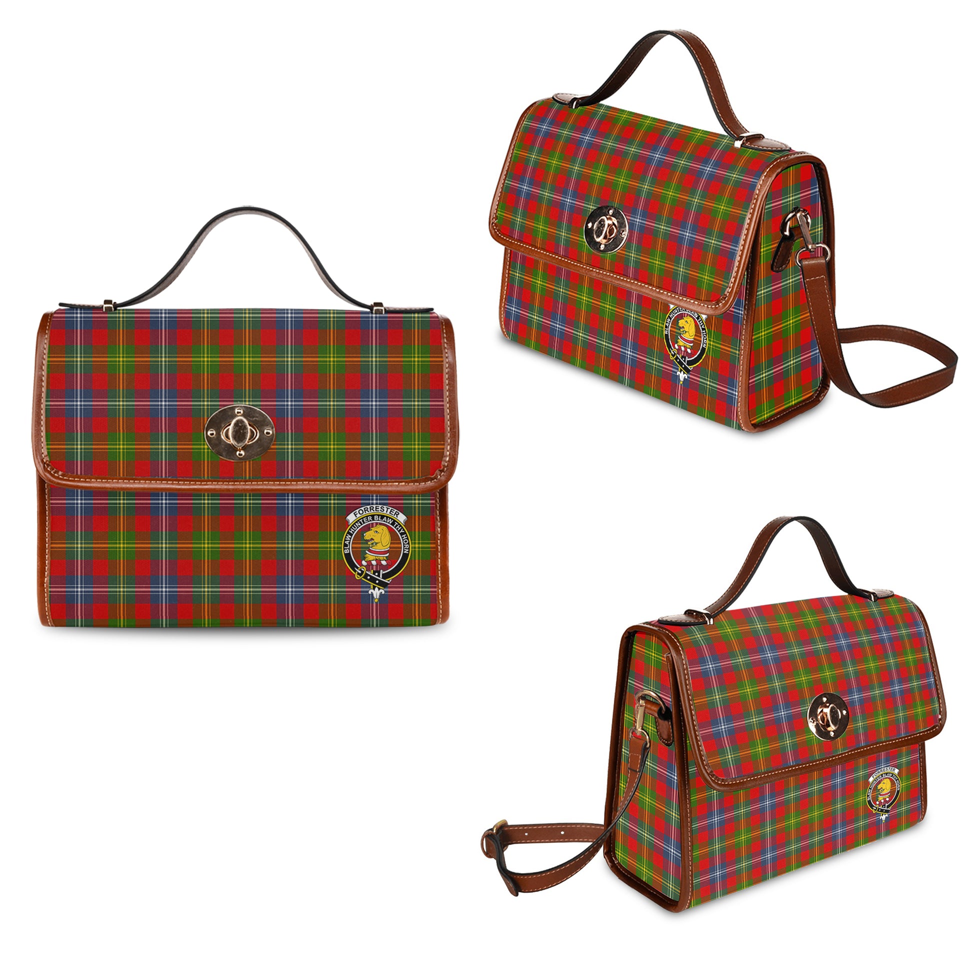 forrester-tartan-leather-strap-waterproof-canvas-bag-with-family-crest