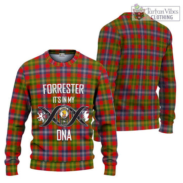 Forrester (Foster) Tartan Ugly Sweater with Family Crest DNA In Me Style