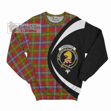 Forrester (Foster) Tartan Sweatshirt with Family Crest Circle Style