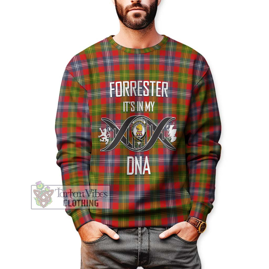 Forrester (Foster) Tartan Sweatshirt with Family Crest DNA In Me Style Unisex - Tartanvibesclothing Shop