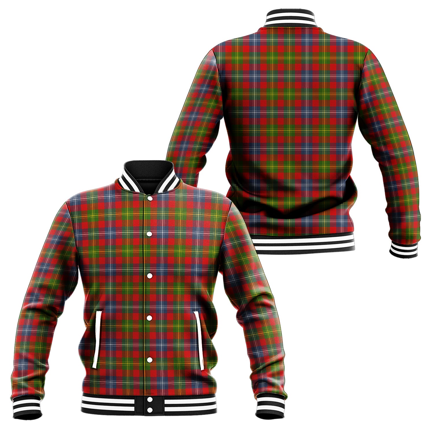 Forrester Modern Tartan Baseball Jacket Unisex - Tartan Vibes Clothing