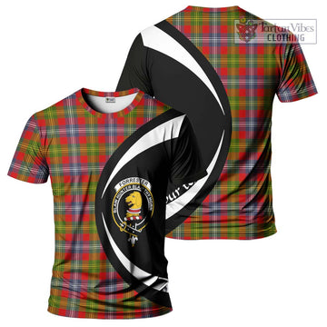 Forrester (Foster) Tartan T-Shirt with Family Crest Circle Style