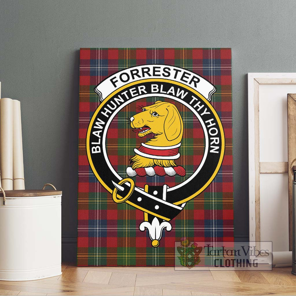 Forrester (Foster) Tartan Canvas Print Wall Art with Family Crest Without Frame - Tartan Vibes Clothing