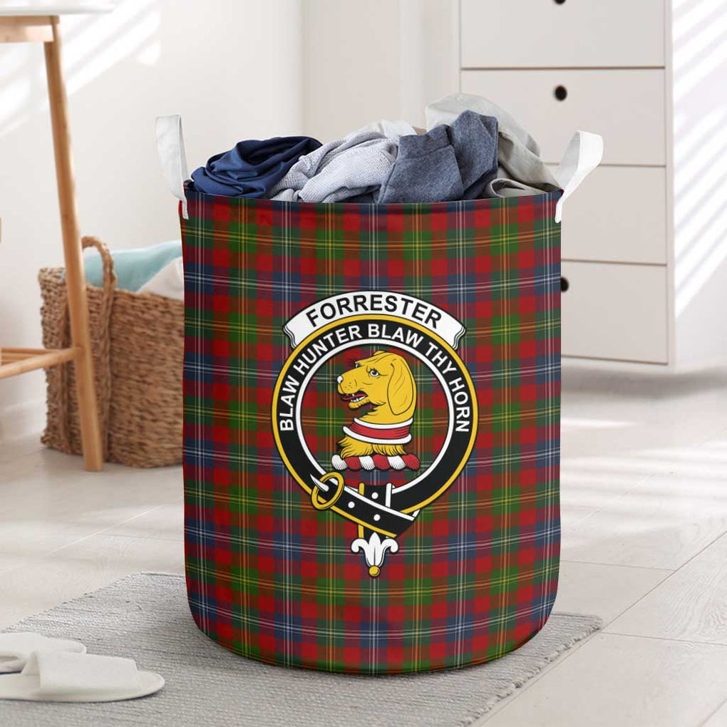 Forrester (Foster) Tartan Laundry Basket with Family Crest One Size - Tartanvibesclothing Shop