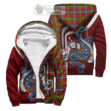 Forrester (Foster) Tartan Sherpa Hoodie with Epic Bagpipe Style