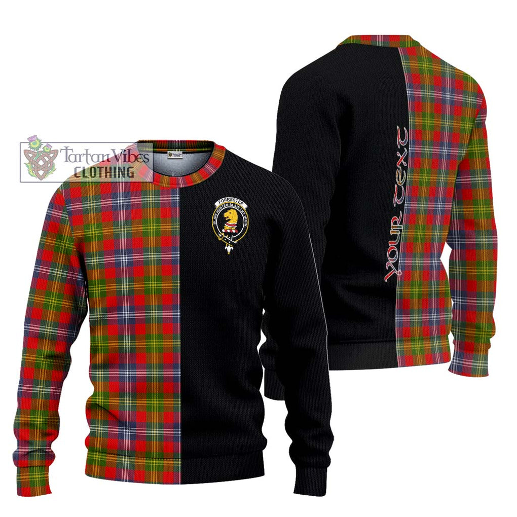 Forrester (Foster) Tartan Knitted Sweater with Family Crest and Half Of Me Style Unisex - Tartanvibesclothing Shop