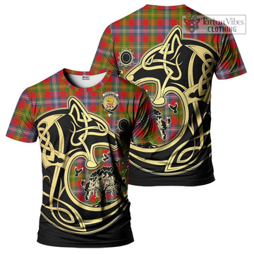 Forrester (Foster) Tartan T-Shirt with Family Crest Celtic Wolf Style