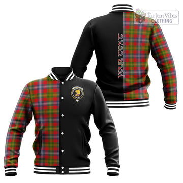 Forrester (Foster) Tartan Baseball Jacket with Family Crest and Half Of Me Style