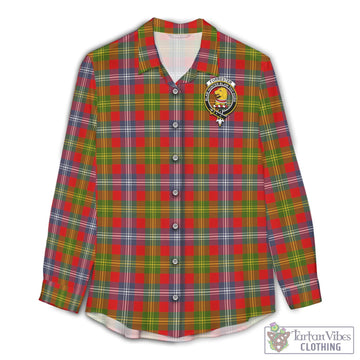 Forrester Modern Tartan Women's Casual Shirt with Family Crest