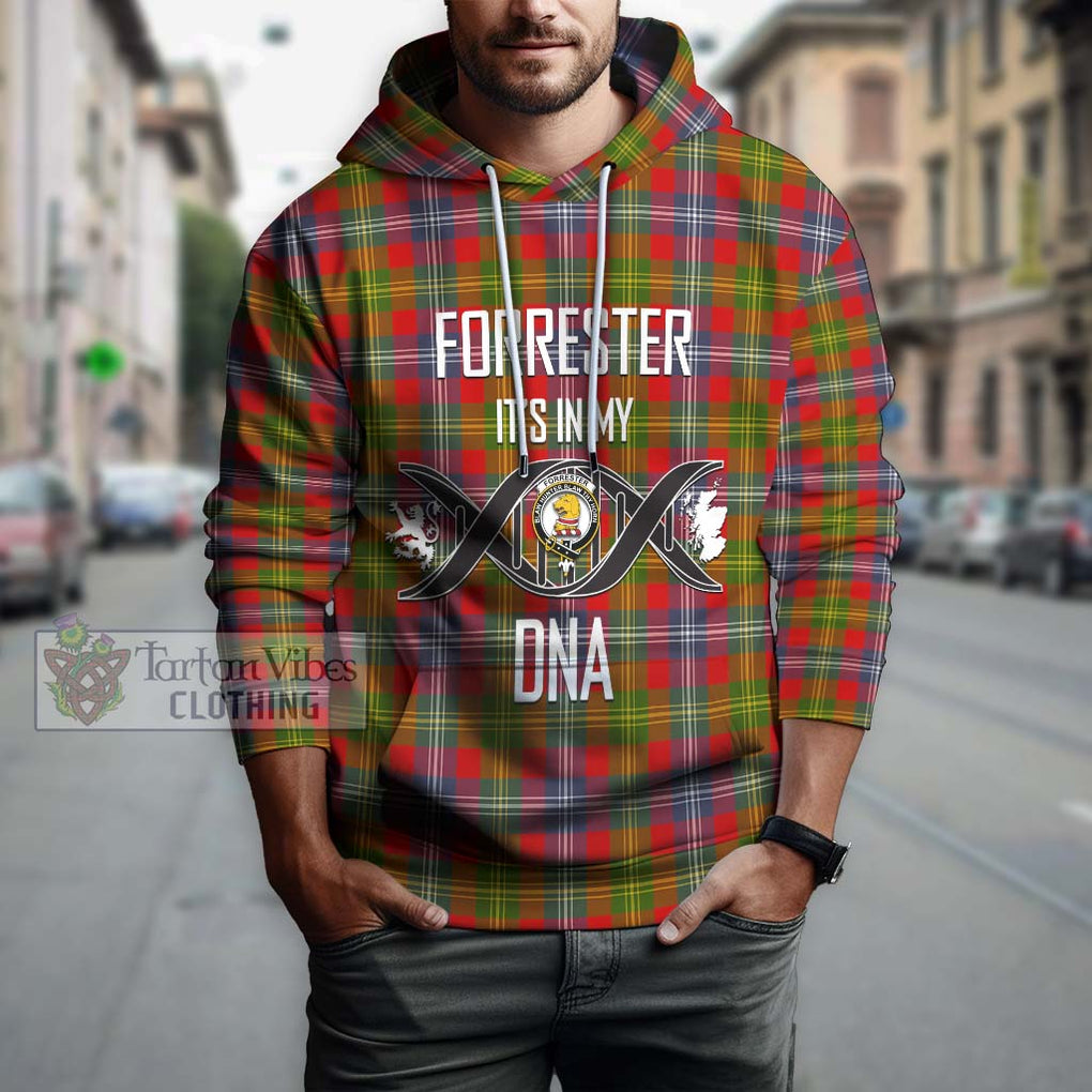 Forrester (Foster) Tartan Hoodie with Family Crest DNA In Me Style Pullover Hoodie - Tartanvibesclothing Shop