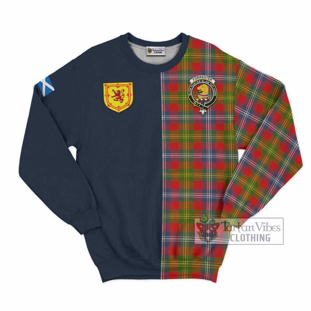 Tartan Vibes Clothing Forrester Tartan Sweatshirt with Scottish Lion Royal Arm Half Style