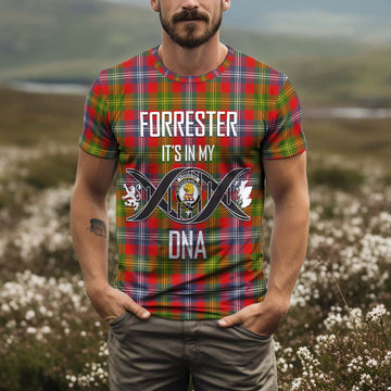 Forrester (Foster) Tartan T-Shirt with Family Crest DNA In Me Style