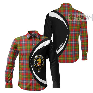 Forrester (Foster) Tartan Long Sleeve Button Up with Family Crest Circle Style