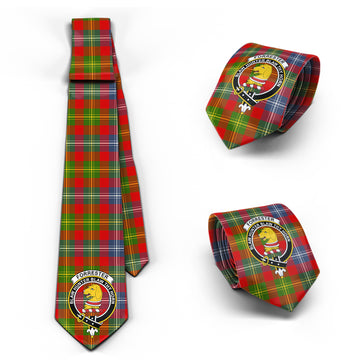 Forrester Modern Tartan Classic Necktie with Family Crest