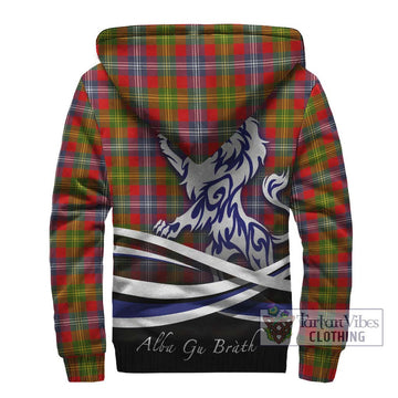 Forrester (Foster) Tartan Sherpa Hoodie with Alba Gu Brath Regal Lion Emblem