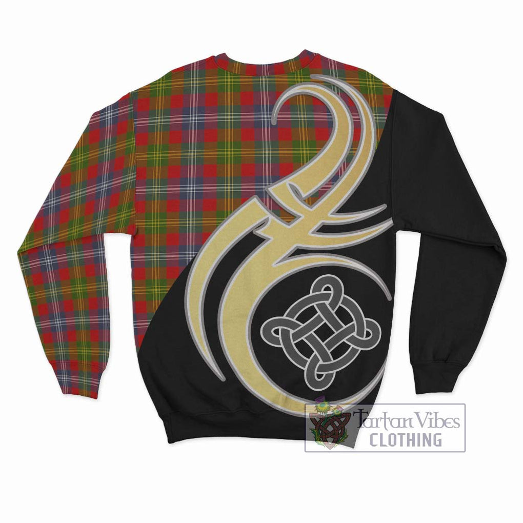 Forrester (Foster) Tartan Sweatshirt with Family Crest and Celtic Symbol Style - Tartan Vibes Clothing