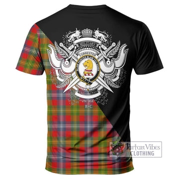 Forrester (Foster) Tartan T-Shirt with Family Crest and Military Logo Style