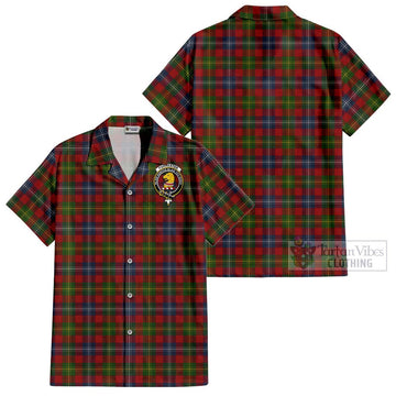 Forrester (Foster) Tartan Cotton Hawaiian Shirt with Family Crest