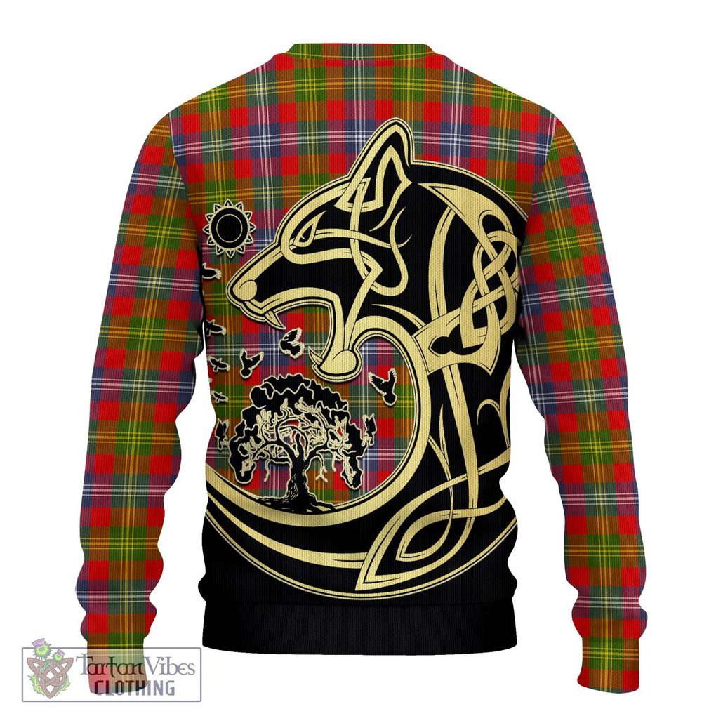 Forrester (Foster) Tartan Knitted Sweater with Family Crest Celtic Wolf Style - Tartan Vibes Clothing