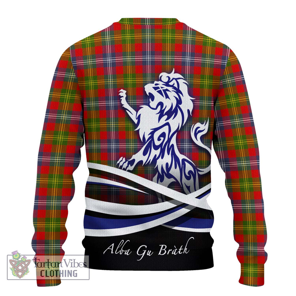 Forrester (Foster) Tartan Knitted Sweater with Alba Gu Brath Regal Lion Emblem - Tartanvibesclothing Shop