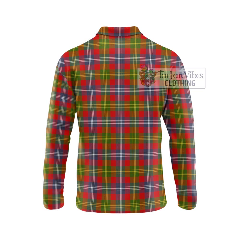 Forrester (Foster) Tartan Long Sleeve Polo Shirt with Family Crest DNA In Me Style - Tartanvibesclothing Shop