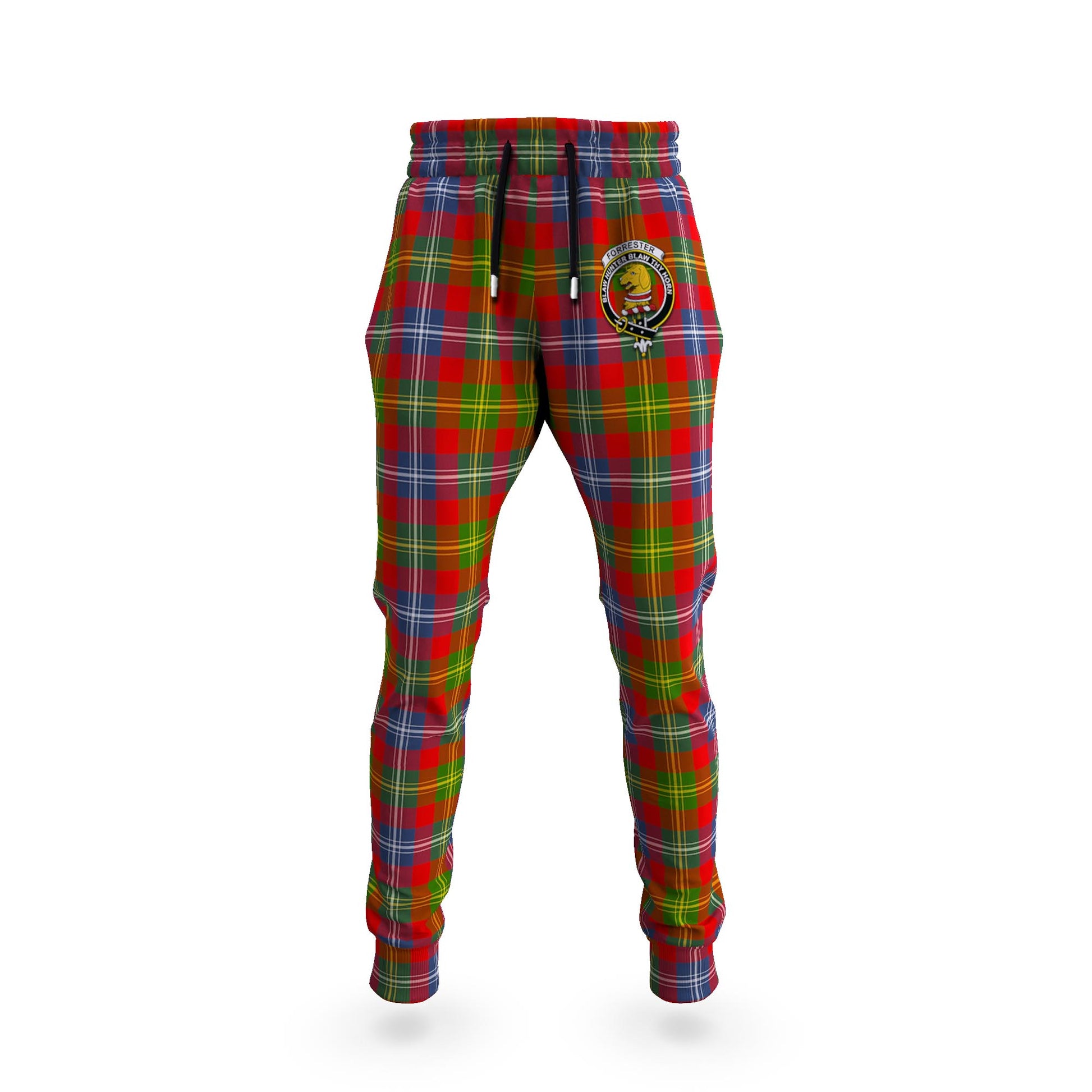 Forrester Modern Tartan Joggers Pants with Family Crest 5XL - Tartan Vibes Clothing