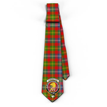 Forrester Modern Tartan Classic Necktie with Family Crest