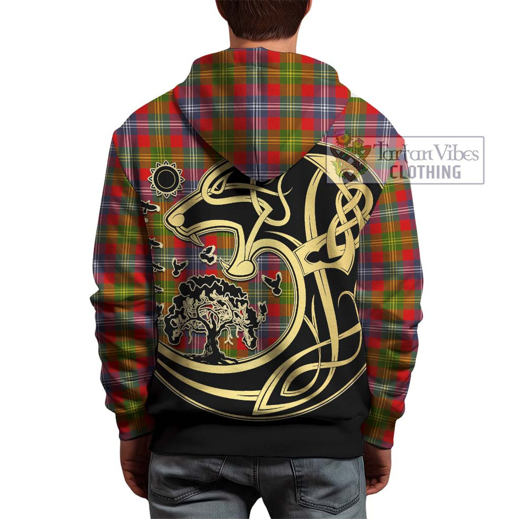 Forrester (Foster) Tartan Hoodie with Family Crest Celtic Wolf Style - Tartan Vibes Clothing