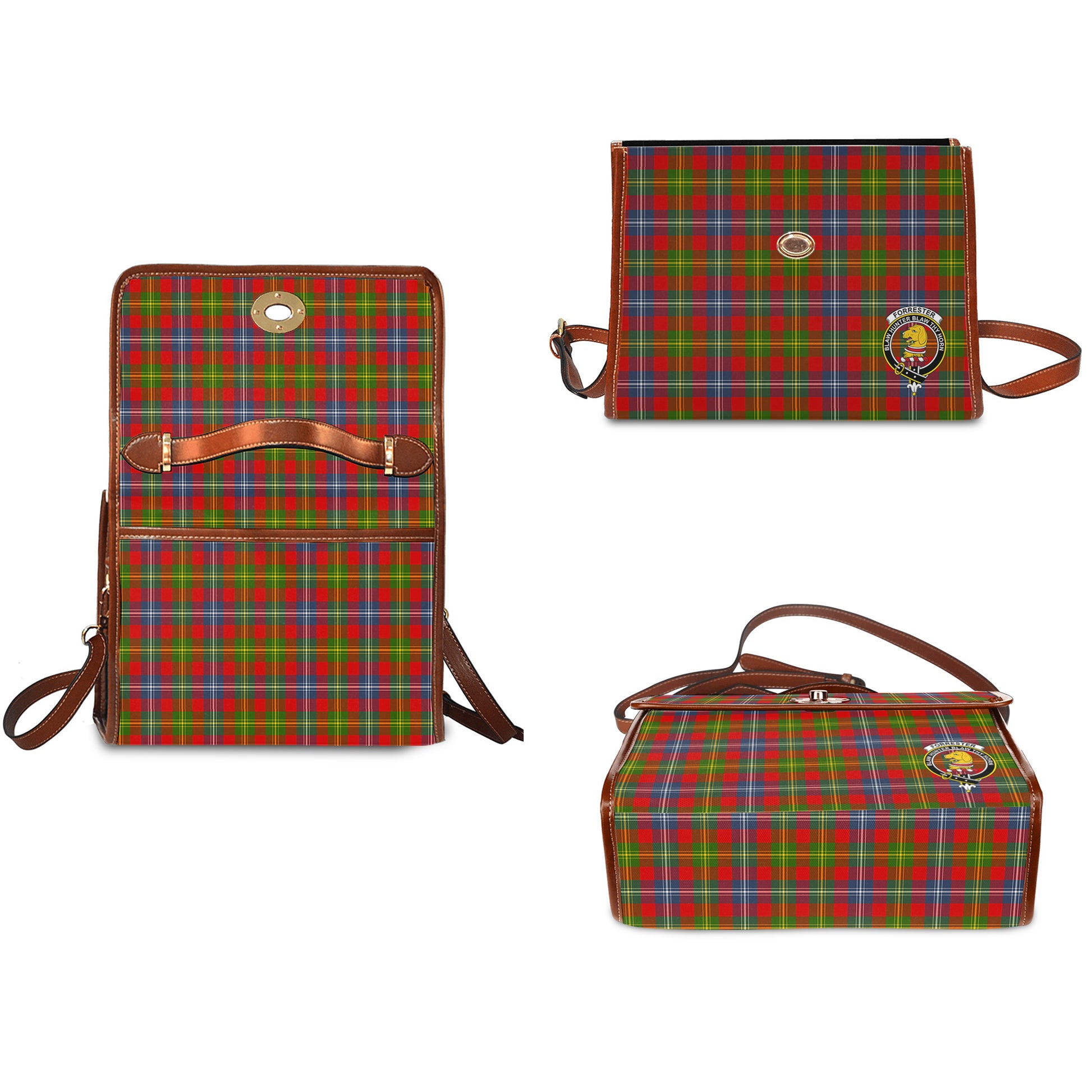 forrester-tartan-leather-strap-waterproof-canvas-bag-with-family-crest