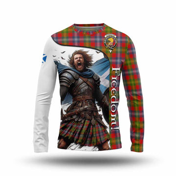 Forrester (Foster) Crest Tartan Long Sleeve T-Shirt Inspired by the Freedom of Scottish Warrior