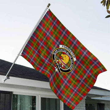 Forrester (Foster) Tartan House Flag with Family Crest