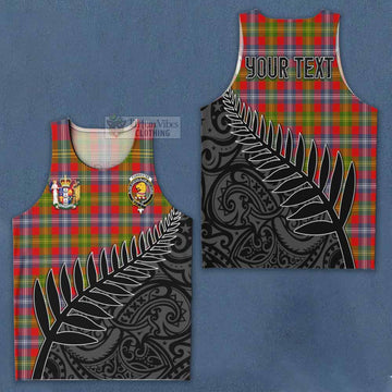 Forrester (Foster) Crest Tartan Men's Tank Top with New Zealand Silver Fern Half Style