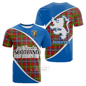 Forrester (Foster) Family Crest Tartan Cotton T-shirt Celebrate Saint Andrew's Day in Style