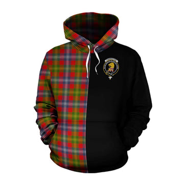 Forrester (Foster) Tartan Cotton Hoodie with Family Crest and Half Of Me Style