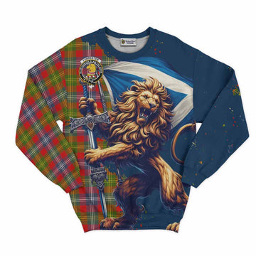 Forrester (Foster) Tartan Family Crest Sweatshirt with Scottish Majestic Lion