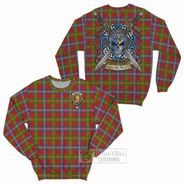 Forrester (Foster) Tartan Sweatshirt with Family Crest Celtic Skull Style