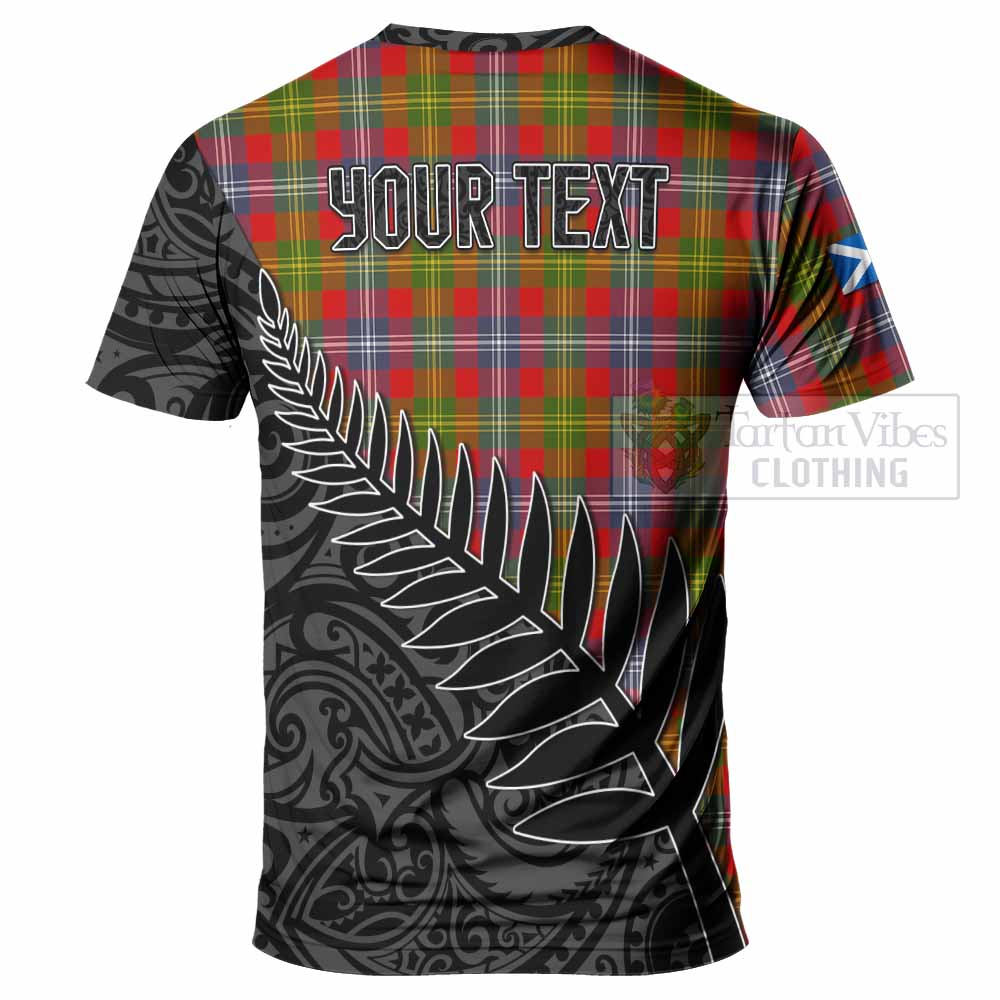 Tartan Vibes Clothing Forrester (Foster) Crest Tartan T-Shirt with New Zealand Silver Fern Half Style