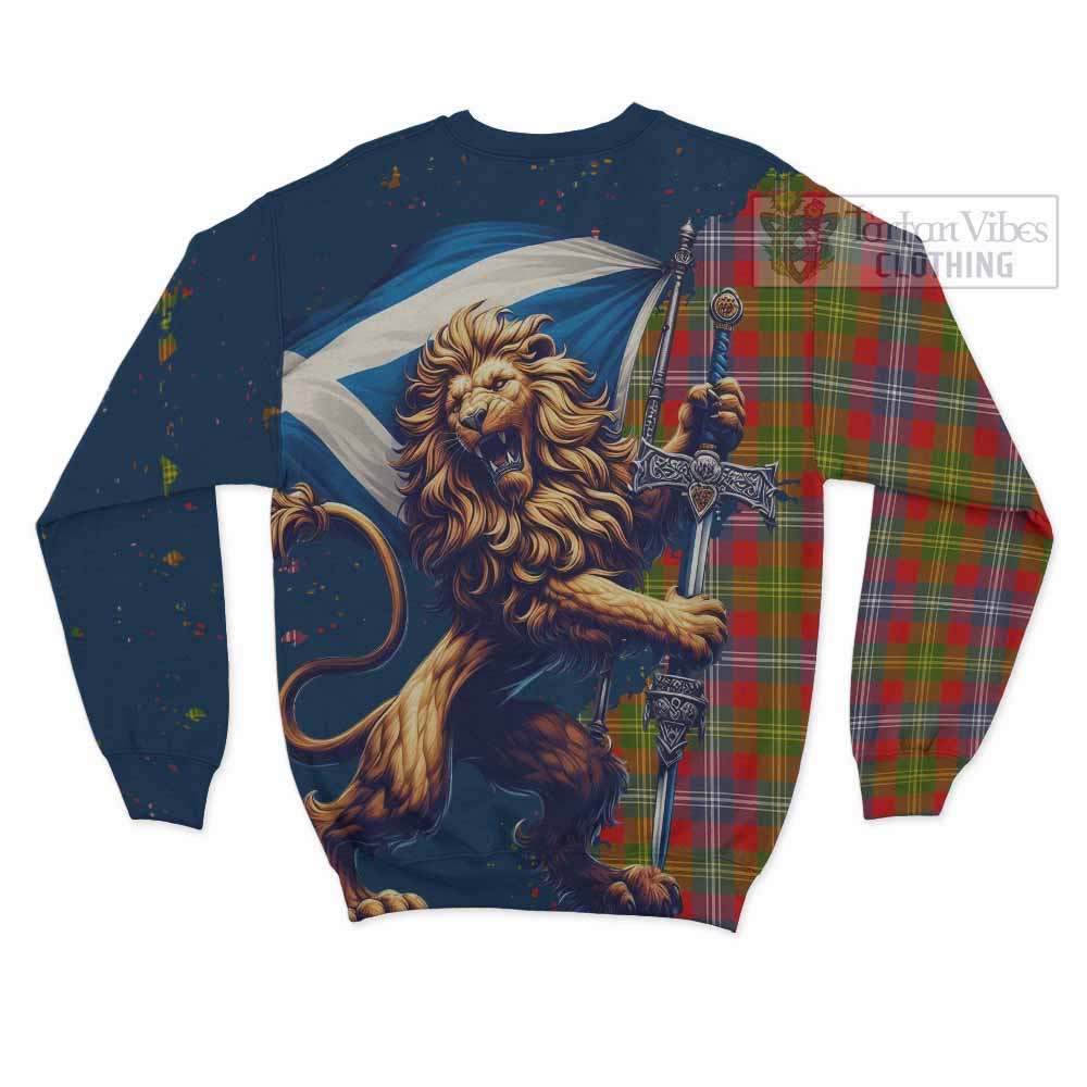 Tartan Vibes Clothing Forrester (Foster) Tartan Family Crest Sweatshirt with Scottish Majestic Lion