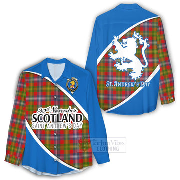 Forrester (Foster) Family Crest Tartan Women's Casual Shirt Celebrate Saint Andrew's Day in Style