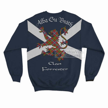 Forrester (Foster) Tartan Lion Rampant Sweatshirt  Proudly Display Your Heritage with Alba Gu Brath and Clan Name