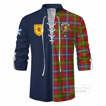 Forrester (Foster) Tartan Ghillie Kilt Shirt Alba with Scottish Lion Royal Arm Half Style