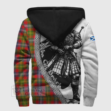 Forrester (Foster) Tartan Clan Crest Sherpa Hoodie with Highlander Warrior Celtic Style