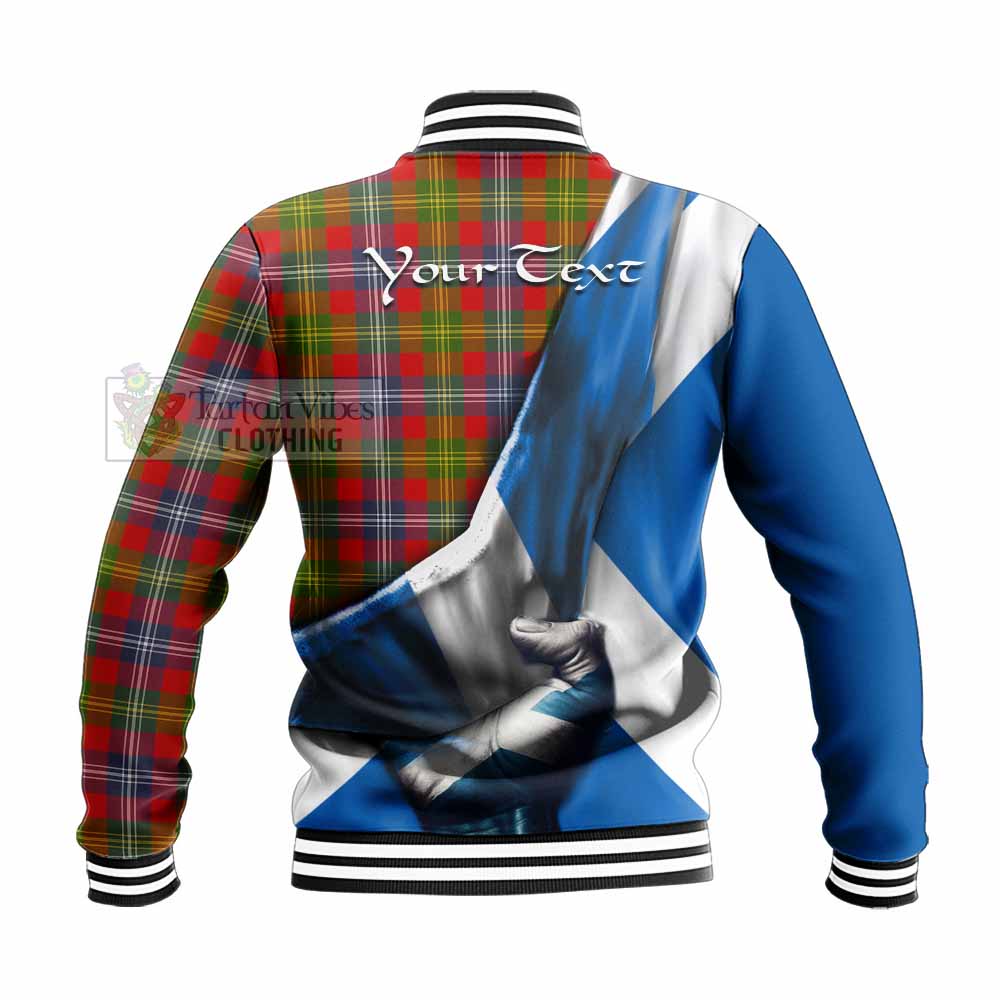 Tartan Vibes Clothing Forrester (Foster) Tartan Baseball Jacket with Family Crest Scotland Patriotic Style