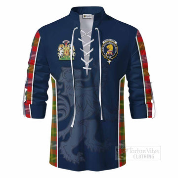 Forrester (Foster) Tartan Ghillie Kilt Shirt with Family Crest and Lion Rampant Vibes Sport Style